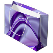 Lila Blume Regenbogen Träume Große Geschenktüte (Vorderseite Schrägansicht)