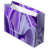 Lila Blume Regenbogen Träume Große Geschenktüte (Vorderseite Schrägansicht)