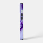 Lila Blume Regenbogen Träume iPhone 15 Hülle (Linke Seite)