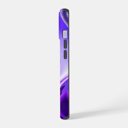 Lila Blume Regenbogen Träume iPhone 15 Hülle (Linke Seite)