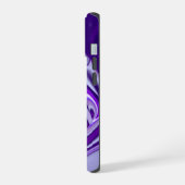 Lila Blume Regenbogen Träume iPhone 15 Hülle (Linke Seite)