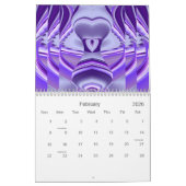 Lila Blume Regenbogen Träume Kalender (Feb 2026)