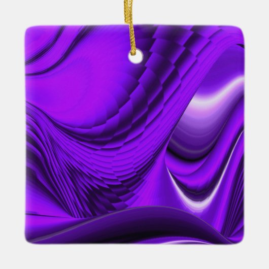 Lila Blume Regenbogen Träume Keramikornament (Vorderseite)