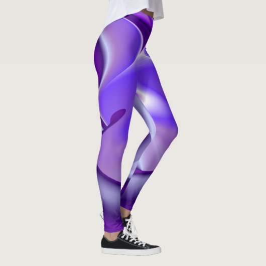Lila Blume Regenbogen Träume Leggings (Rechts)