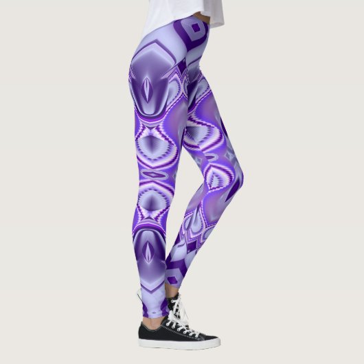 Lila Blume Regenbogen Träume Leggings (Rechts)