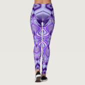 Lila Blume Regenbogen Träume Leggings (Rückseite)