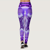 Lila Blume Regenbogen Träume Leggings (Rückseite)