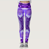 Lila Blume Regenbogen Träume Leggings (Vorderseite)
