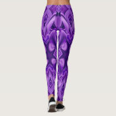 Lila Blume Regenbogen Träume Leggings (Rückseite)