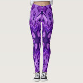 Lila Blume Regenbogen Träume Leggings (Vorderseite)