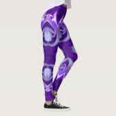 Lila Blume Regenbogen Träume Leggings (Rechts)