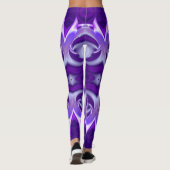 Lila Blume Regenbogen Träume Leggings (Rückseite)