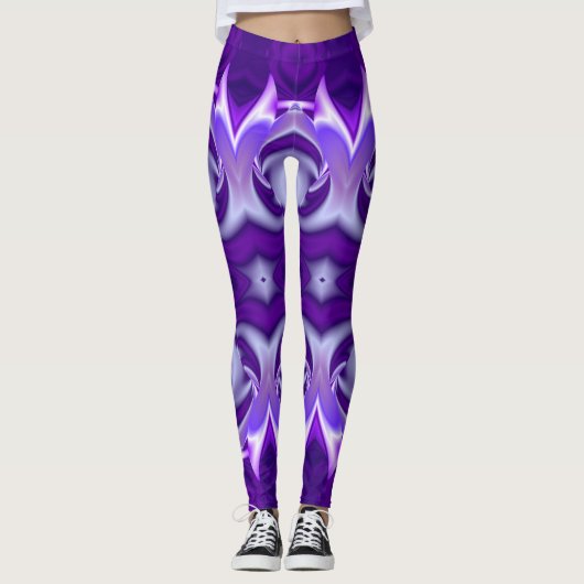 Lila Blume Regenbogen Träume Leggings (Vorderseite)