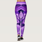 Lila Blume Regenbogen Träume Leggings (Rückseite)