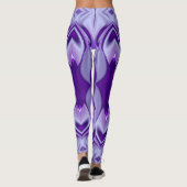 Lila Blume Regenbogen Träume Leggings (Rückseite)