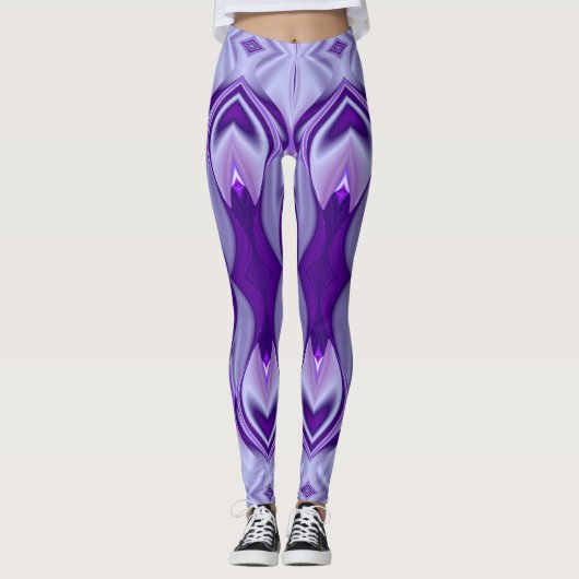 Lila Blume Regenbogen Träume Leggings (Vorderseite)