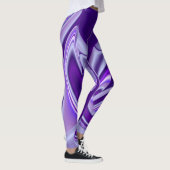 Lila Blume Regenbogen Träume Leggings (Rechts)