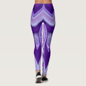 Lila Blume Regenbogen Träume Leggings (Rückseite)