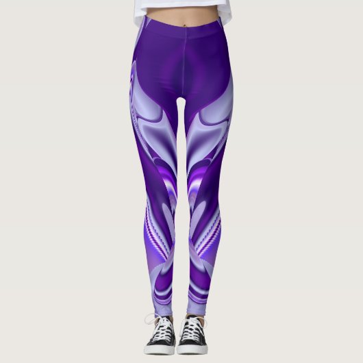 Lila Blume Regenbogen Träume Leggings (Vorderseite)
