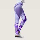 Lila Blume Regenbogen Träume Leggings (Rechts)