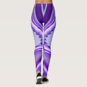 Lila Blume Regenbogen Träume Leggings (Rückseite)