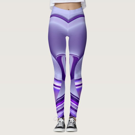 Lila Blume Regenbogen Träume Leggings (Vorderseite)