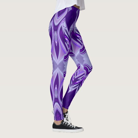Lila Blume Regenbogen Träume Leggings (Rechts)