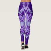Lila Blume Regenbogen Träume Leggings (Rückseite)