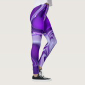 Lila Blume Regenbogen Träume Leggings (Rechts)