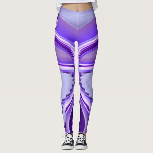 Lila Blume Regenbogen Träume Leggings (Vorderseite)
