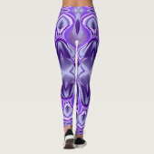 Lila Blume Regenbogen Träume Leggings (Rückseite)