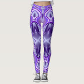 Lila Blume Regenbogen Träume Leggings (Vorderseite)
