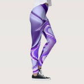 Lila Blume Regenbogen Träume Leggings (Rechts)