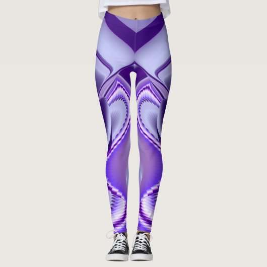 Lila Blume Regenbogen Träume Leggings (Vorderseite)