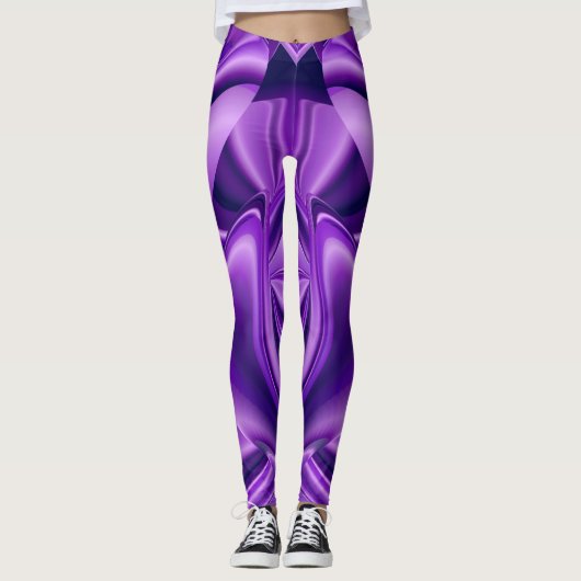 Lila Blume Regenbogen Träume Leggings (Vorderseite)