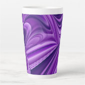 Lila Blume Regenbogen Träume Milchtasse (Vorderseite)