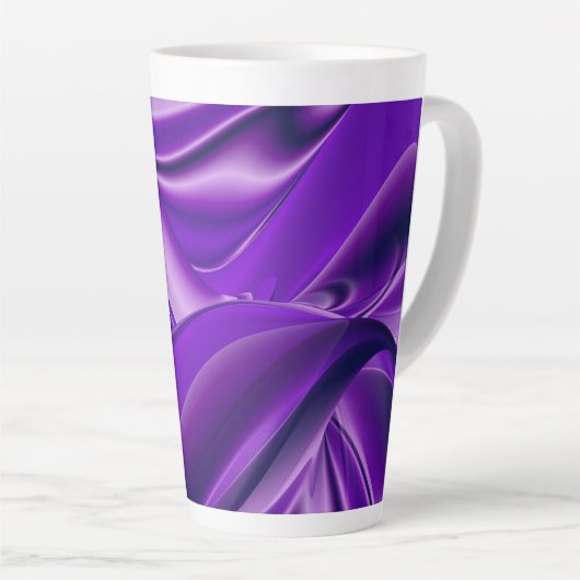Lila Blume Regenbogen Träume Milchtasse (Rechte Ecke)