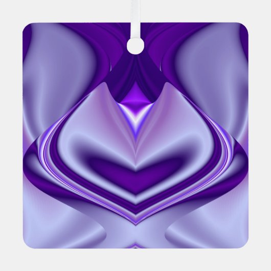 Lila Blume Regenbogen Träume Ornament Aus Metall (Vorderseite)