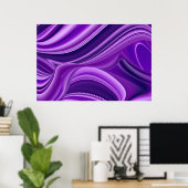 Lila Blume Regenbogen Träume Poster (Heimbüro)