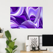 Lila Blume Regenbogen Träume Poster (Heimbüro)