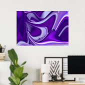 Lila Blume Regenbogen Träume Poster (Heimbüro)