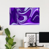 Lila Blume Regenbogen Träume Poster (Heimbüro)