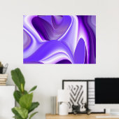 Lila Blume Regenbogen Träume Poster (Heimbüro)