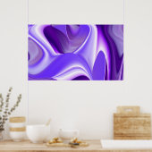 Lila Blume Regenbogen Träume Poster (Küche)