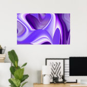 Lila Blume Regenbogen Träume Poster (Heimbüro)