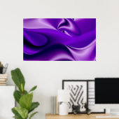 Lila Blume Regenbogen Träume Poster (Heimbüro)