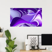 Lila Blume Regenbogen Träume Poster (Heimbüro)