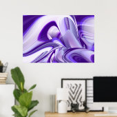 Lila Blume Regenbogen Träume Poster (Heimbüro)