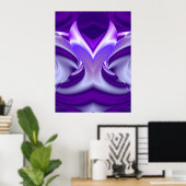 Lila Blume Regenbogen Träume Poster (Heimbüro)