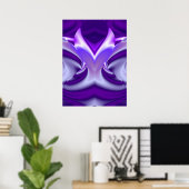 Lila Blume Regenbogen Träume Poster (Heimbüro)